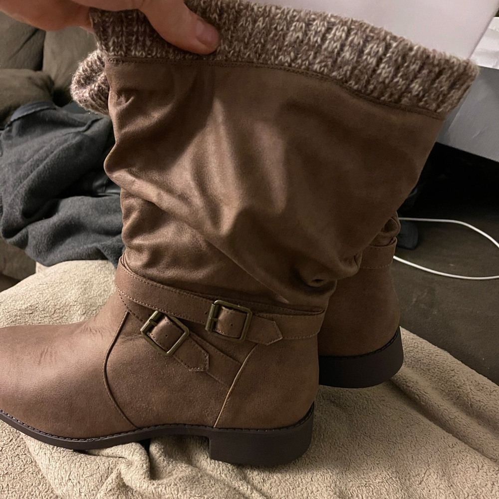 Brand new brown torrid Moto boots